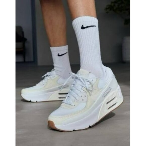*  7Y | 8.5 WOMEN'S NIKE AIR MAX 90 LV8 WHITE / SAIL SOFT PEARL FD4328-111 - Picture 1 of 9